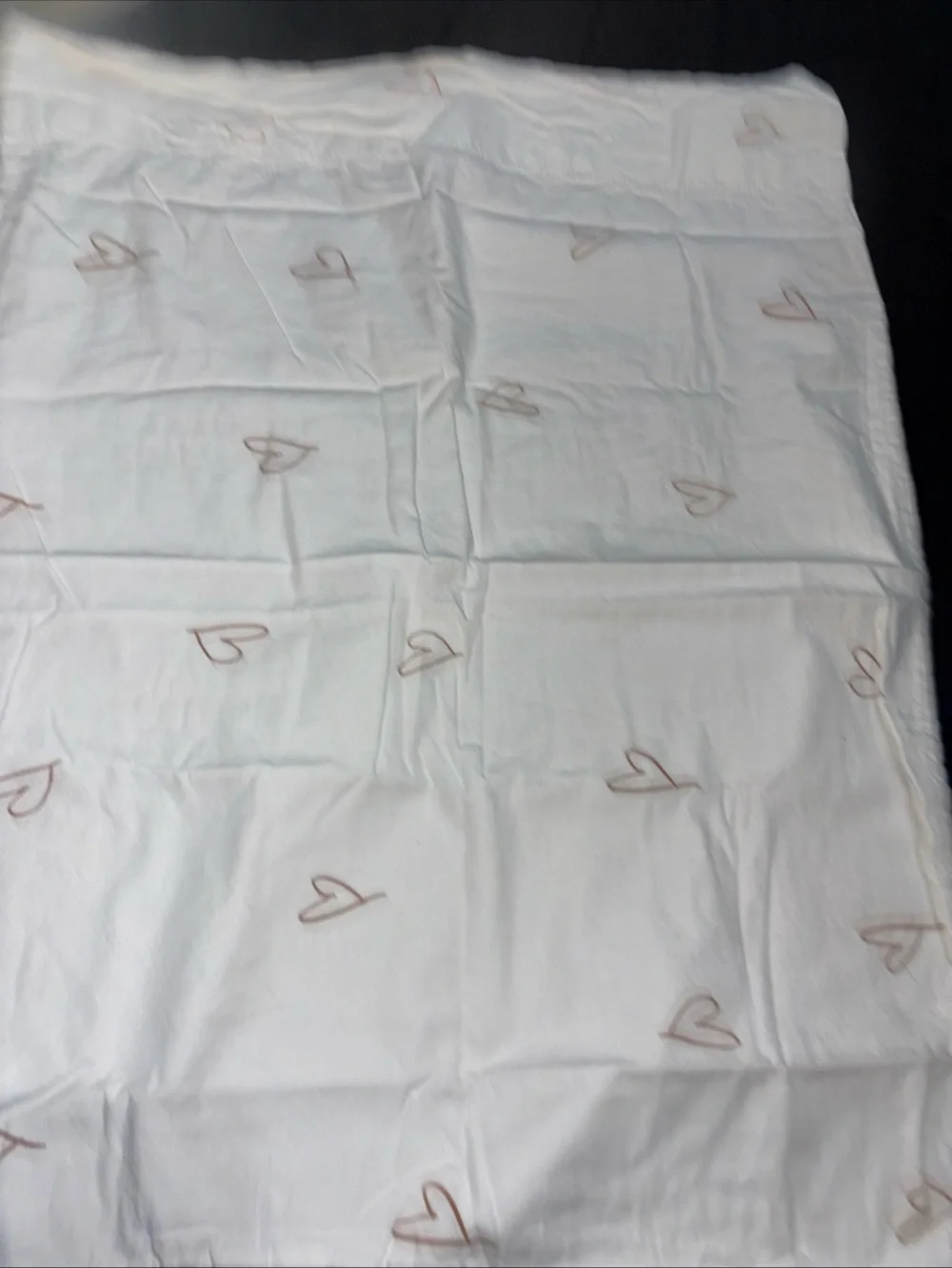Leanne Ford for Crate&Barrel 2 pillowcases with maroon Heart Motif